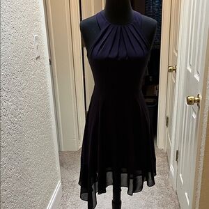 Express Dark Purple Halter Dress with Asymmetrical Hem Size 0